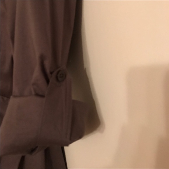 Brown button front dress with tie back - Picture 5 of 7